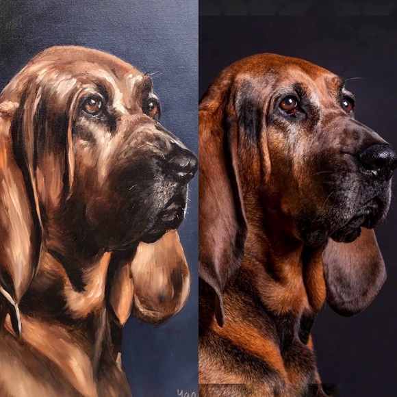 Custom pet portrait, pet memorial, oil painting canvas, dog, cat - Picture 16 of 16